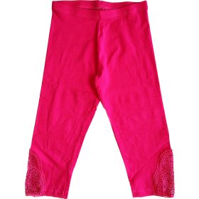 Ciklámen , csipkebetétes leggings 134