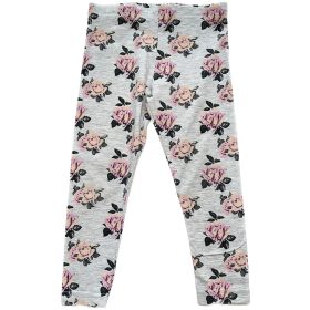 Szürke, rózsás leggings 92