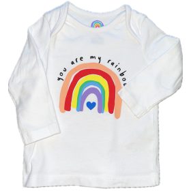 Szivárvány mintás bébi póló 62