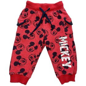 Piros, Mickey egeres melegítő nadrág 80