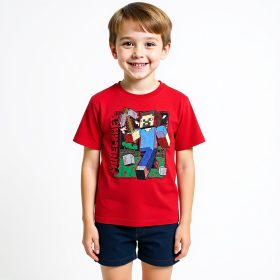 Piros Minecraft póló 152