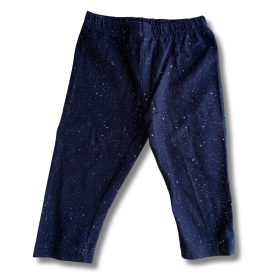 Sötétkék kislány leggings, csillámos mintával