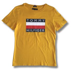 Tommy Hilfiger mustársárga fiú póló 152