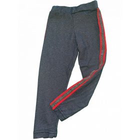 Leggings piros/ezüst csíkkal 110