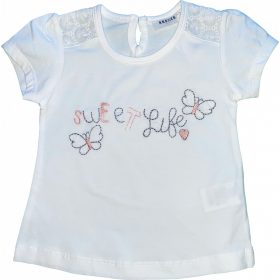 (80-104) Törtfehér "Sweet Life" póló 