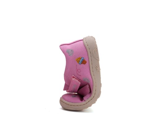(20-25)DD Step rózsaszín BAREFOOT kislány vászoncipő