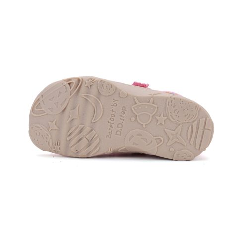 (20-25)DD Step rózsaszín BAREFOOT kislány vászoncipő