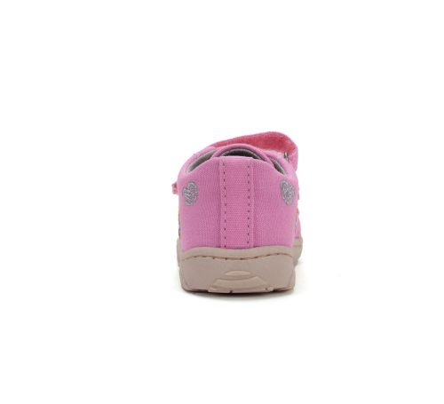 (20-25)DD Step rózsaszín BAREFOOT kislány vászoncipő
