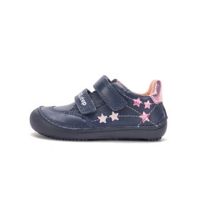   D.D.Step kislány barefoot cipő – sötétkék, csillag mintás