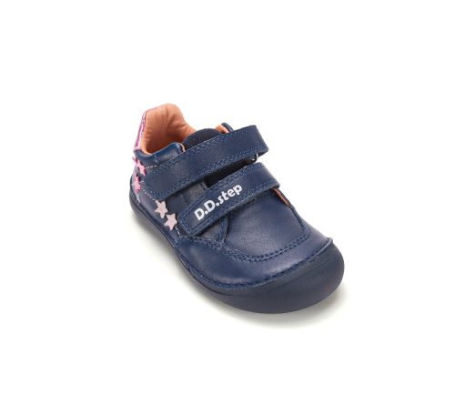 D.D.Step kislány barefoot cipő – sötétkék, csillag mintás