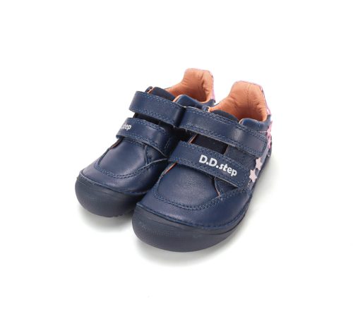 D.D.Step kislány barefoot cipő – sötétkék, csillag mintás