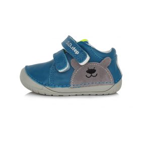 (20-25) Barefoot, kék macis zárt cipő