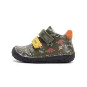DD step, olíva dinoszauruszos Barefoot gyerekcipő