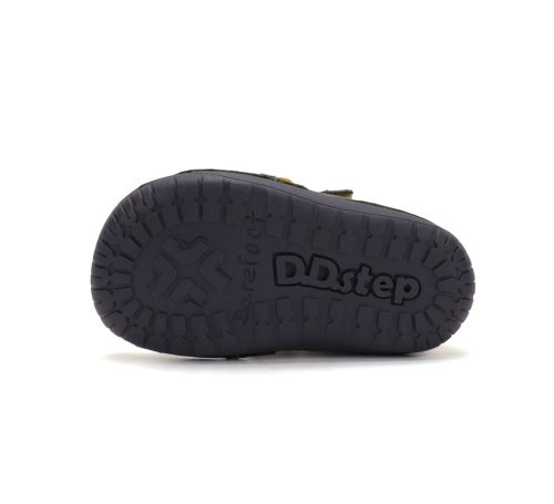 DD step, olíva dinoszauruszos Barefoot gyerekcipő