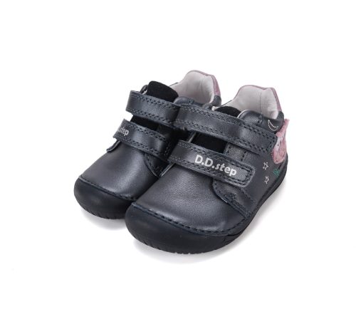 DD Step barefoot kislány gyerekcipő baglyos mintával